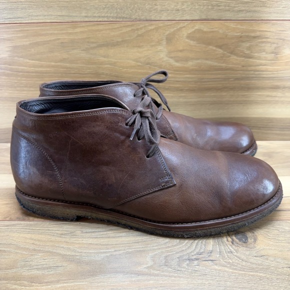 Allen Edmonds Montauk Chukka Boots Mens 13 M Brown Leather Crepe Soles